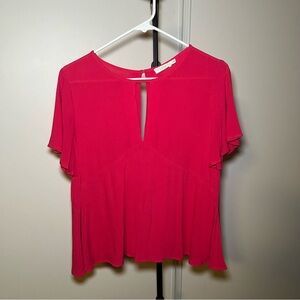Lush For Nordstrom Cute Pink Cutout Blouse